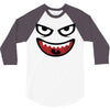 monstre visage 3/4 Sleeve Shirt