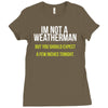i am not a weatherman but you should expect a few inches funny Ladies Fitted T-Shirt