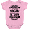 Super Cool Granny Of A Freaking Awesome Grandson Baby Onesie