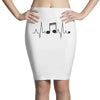 Heart Rhythm Music Pencil Skirts