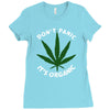 dont panic Ladies Fitted T-Shirt