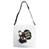 old school dj Adjustable Strap Totes