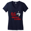 old school gamer Women's V-Neck T-Shirt