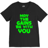 gym gains fitness slogan V-Neck Tee