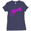 fuck love party Ladies Fitted T-Shirt