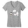 coffee that's always late Women's V-Neck T-Shirt