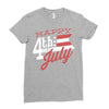 happy 4th of july Ladies Fitted T-Shirt