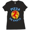pizza on earth Ladies Fitted T-Shirt