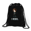 i rebel Drawstring Bags