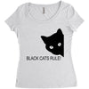 black cats rule Women's Triblend Scoop T-shirt