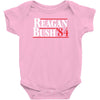 reagan bush '84 80's retro political party Baby Onesie