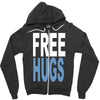 funny t shirts free hugs adult Zipper Hoodie