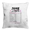 June Girl Facts Gemini Throw Pillow