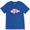 funny size does matter fishing fish holiday jarvis reel rod line sinke V-Neck Tee