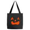 fun face pumpkin Tote Bags