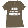 i am unable to quit as i am currently too legit Ladies Fitted T-Shirt