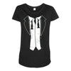 disheveled tuxedo Maternity Scoop Neck T-shirt
