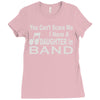 you can't scare me i have a daughter in band Ladies Fitted T-Shirt