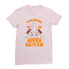 training to be the strongest super saiyan Ladies Fitted T-Shirt