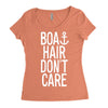 boat hair don't care Women's Triblend Scoop T-shirt