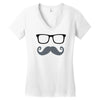 monsieur moustache Women's V-Neck T-Shirt