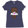brown Ladies Fitted T-Shirt