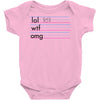 practice your texting Baby Onesie