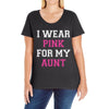 i wear pink for my aunt breast cancer Ladies Curvy T-Shirt