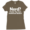 nerd,i prefer the term intellectual badass Ladies Fitted T-Shirt