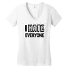 funny t shirt i hate everyone rude tee offensive shirt Women's V-Neck T-Shirt