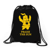 the dark sun Drawstring Bags