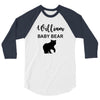 Daddy Bear - Baby Bear Custom Name 3/4 Sleeve Shirt