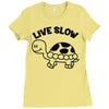 live slow Ladies Fitted T-Shirt