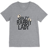crazy rabbit lady V-Neck Tee