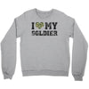 i love my soldier regular camouflage Crewneck Sweatshirt