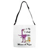 mama &amp; pizza dinasour Adjustable Strap Totes