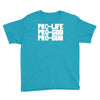 pro life, pro god, pro gun Youth Tee