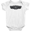 pinstripe 2 skull humor funny Baby Onesie