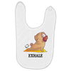 yoga pug exhale Baby Bibs