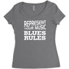 blues rules Women's Triblend Scoop T-shirt