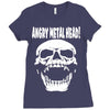 angry metal head Ladies Fitted T-Shirt