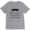 staching through the snow V-Neck Tee