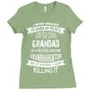 Super Cool Grandad Of A Freaking Awesome Granddaughter Ladies Fitted T-Shirt