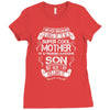 Super Cool Mother Of A Freaking Awesome Son Ladies Fitted T-Shirt