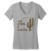 go climb a cactus Women's V-Neck T-Shirt
