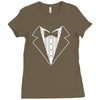 tuxedo fancy dress funny Ladies Fitted T-Shirt