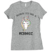 Born To Be A Unicorn! Ladies Fitted T-Shirt