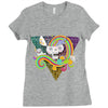 candy skull Ladies Fitted T-Shirt