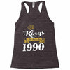 kings are born in 1990 Racerback Tank