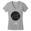 Leo Zodiac Sign Minimal Design Women's V-Neck T-Shirt